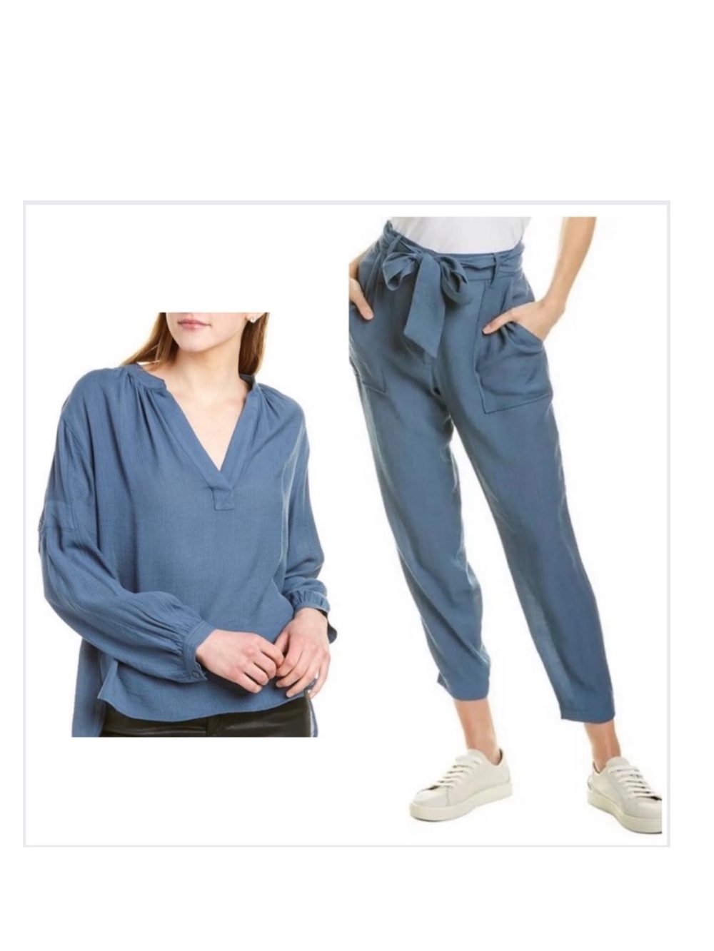 Brochure Walker Gauze Jaxon XS Blouse & Tide Tie Waist Matching Joggers Orig$550